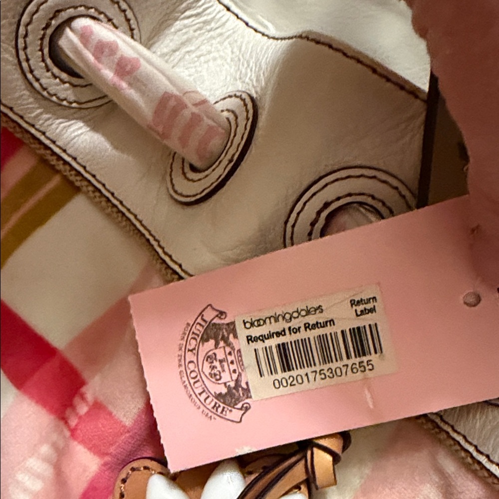 Y2K Authentic Juicy Couture Pink and Yellow Plaid Daydreamer Bag 💕 - Picture 15 of 17
